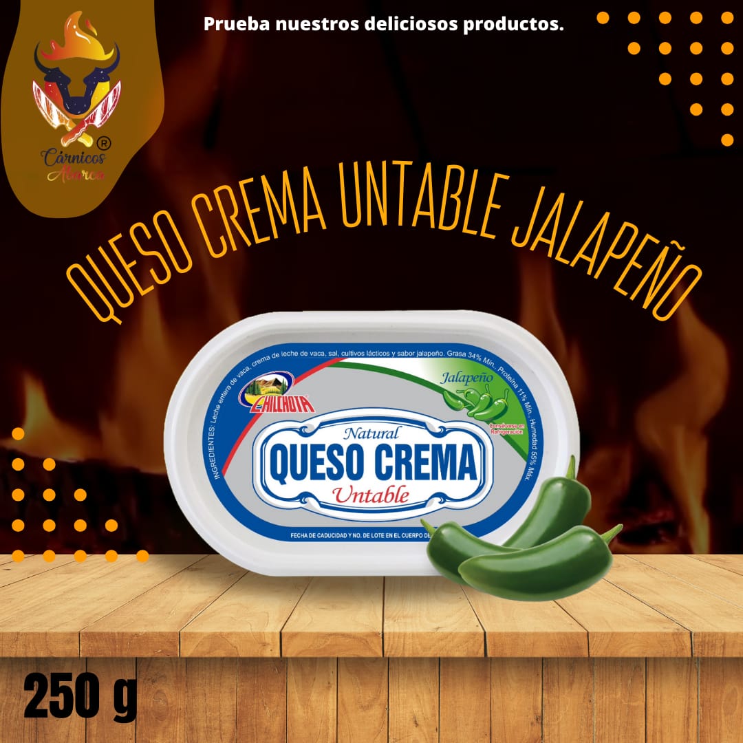 QUESO CREMA CHILCHOTA JALAPEÑO 250 GR / Precio: $35.00